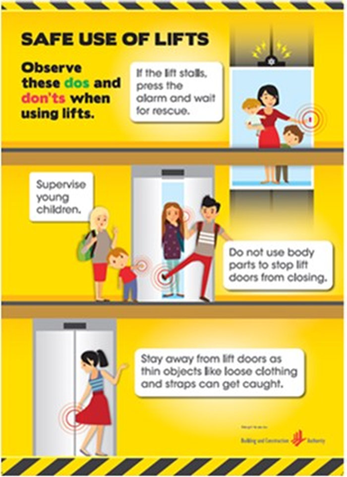 observe these dos and don'ts when using the lifts