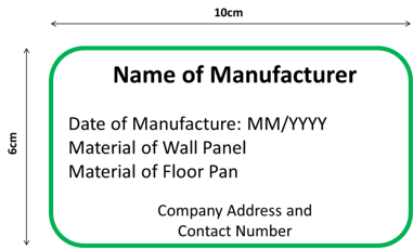 figure 4- sample of manufacturer&#39;s label to be affixed within pbu