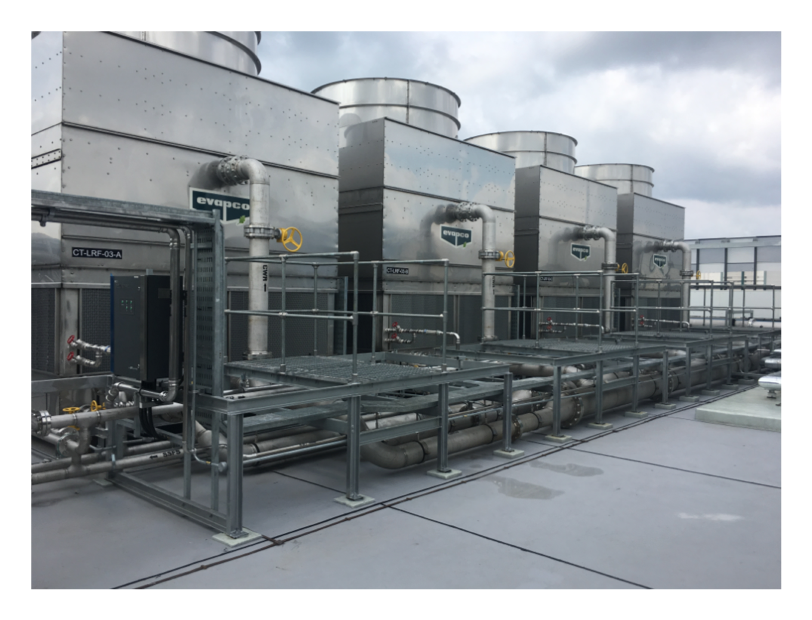 roof air-conditioning pipe modules