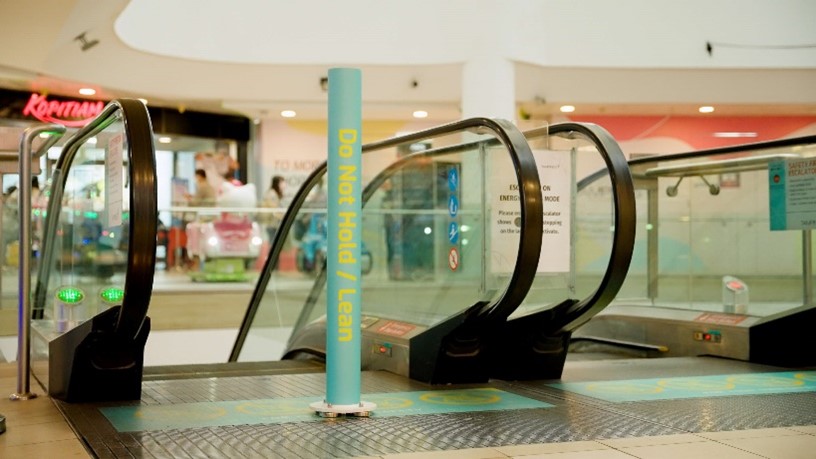 Magnetic Bollard at Tampines 1 (Photo credit: Frasers Property Singapore)