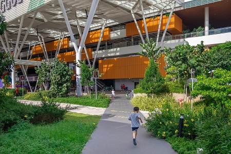 Photo of a boy running into One Punggol